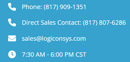 A contact information for logiconsys. Com